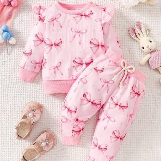 Set rosado con lazos
