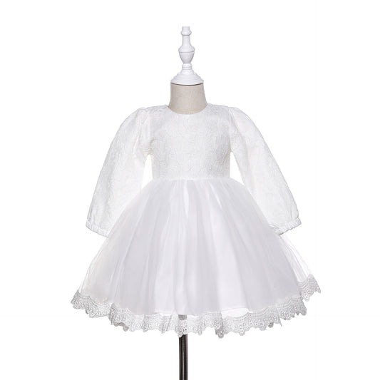 Vestido de fiesta con lazo y encaje