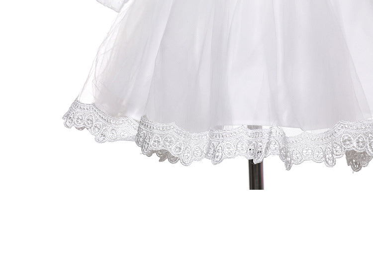 Vestido de fiesta con lazo y encaje