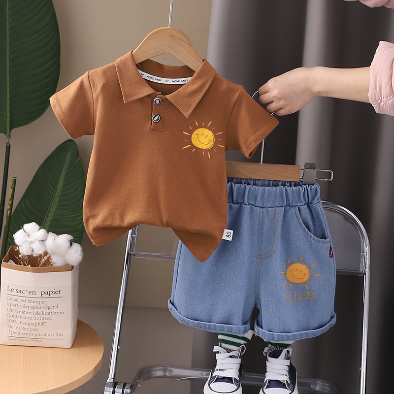 Conjunto polo y short de jean