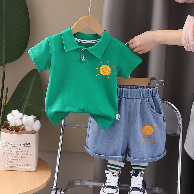 Conjunto polo y short de jean