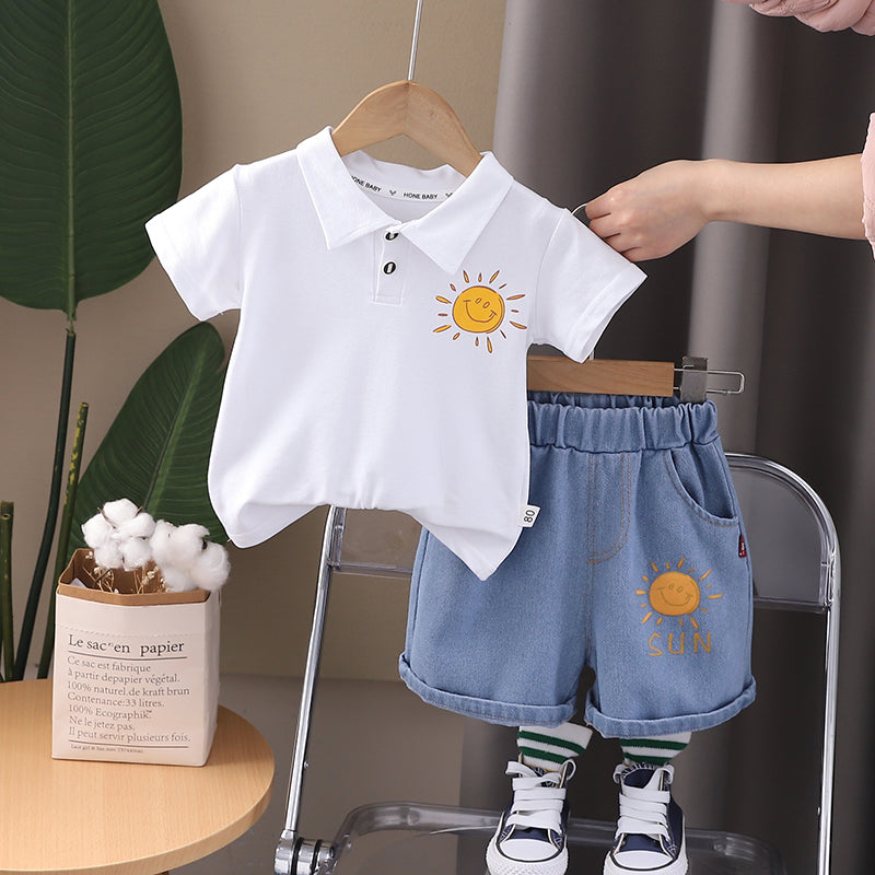 Conjunto polo y short de jean