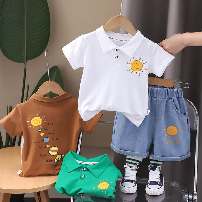 Conjunto polo y short de jean