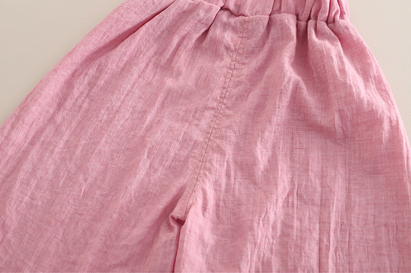 Conjunto blusa y pantalón con volantes