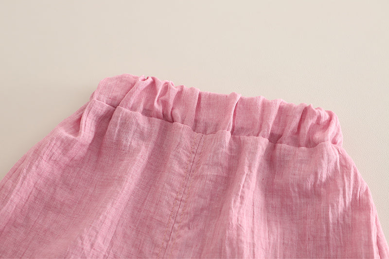 Conjunto blusa y pantalón con volantes
