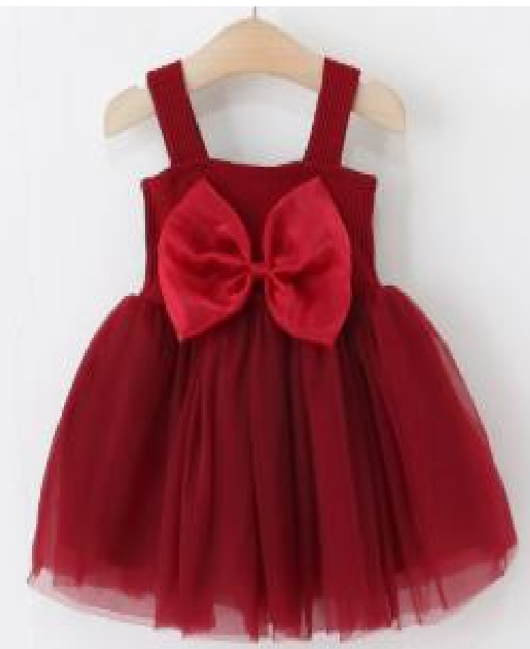 Vestido rojo con lazo