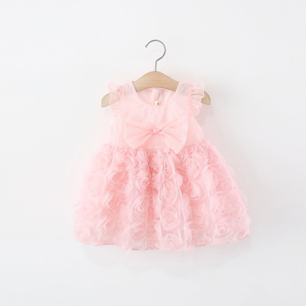 Vestido de tul con volantes y lazo